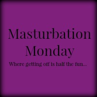 a purple logo box with Masturbation Monday in black font