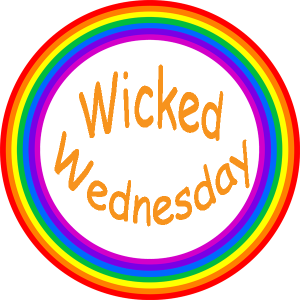 Wicked Wednesday badge rainbow circle 