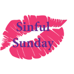lips logo pink lips with words Sinful Sunday over them