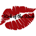 red lips with the words kink of the week in cursive black