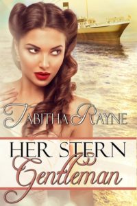 Her Stern Gentleman - Tabitha Rayne - Spanking new romance - cover with lady in foreground, ocean liner in background