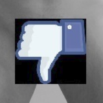 Thumbs down facebook logo censorship flash sale from Tabitha Rayne and Ruby Glow