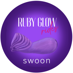 ruby glow rides Swoon - illustration of a silicone chaise longue grinder in purple