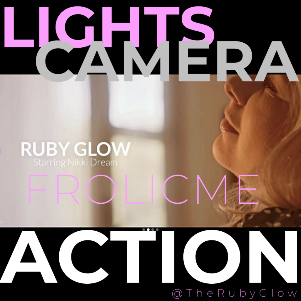 movie poster with a lady in raptures with Ruby Glow starring Nikki Dream - Lights, camera, ACTION! For sexy Christmas blog