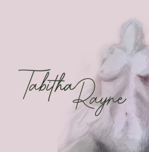 a painting of a woman reclining in rapture with Tabitha Rayne signature over the top