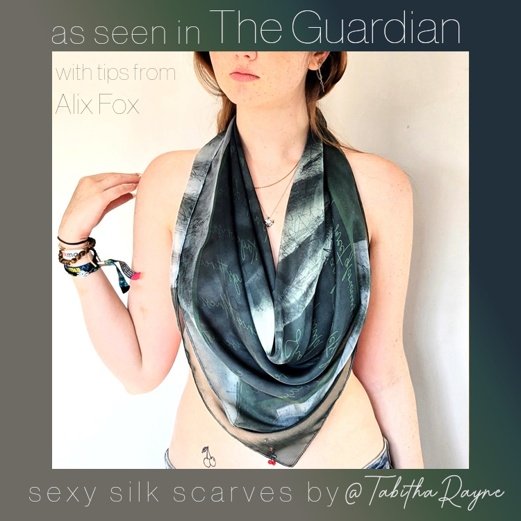 As Seen in The Guardian – get your Tabitha Rayne silk scarf now!